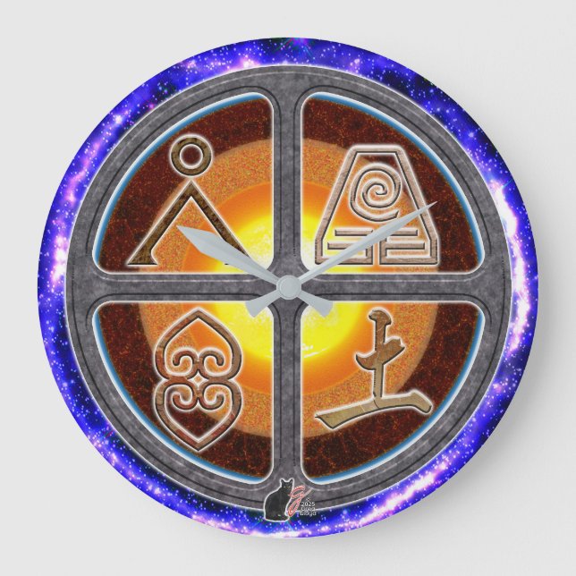 Relógio Grande Earth Signs (Frente)