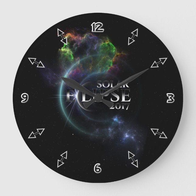 Relógio Grande Eclipse Solar 2017 (Frente)