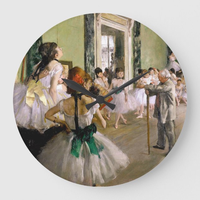 Relógio Grande Edgar Degas Classe de Dança (Frente)