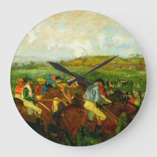 Relógio Grande Edgar Degas Horseback Riding
