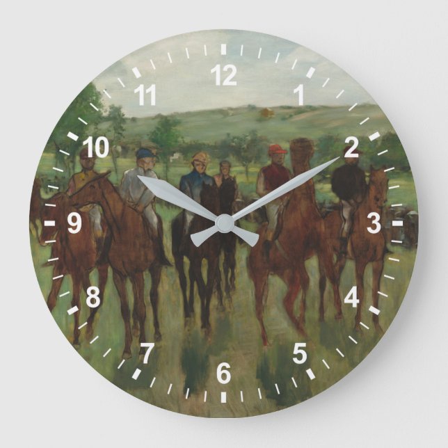 Relógio Grande Edgar Degas | The Riders (Frente)