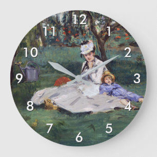 Relógio Grande Edouard Manet - A família Monet no seu jardim