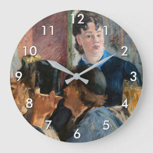 Relógio Grande Edouard Manet - garçonete servindo cerveja