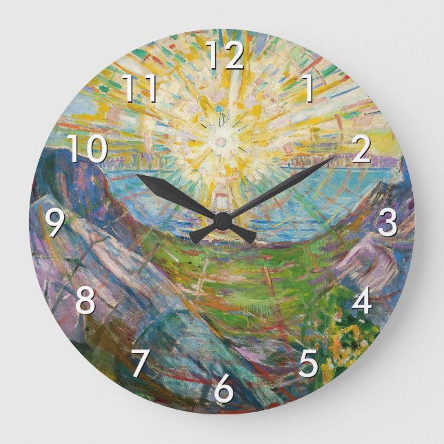 Relógio Grande Edvard Munch - O Sol 1916 (Frente)