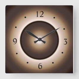 Relógio Grande Efeito da lua torrada/marrom Design impresso