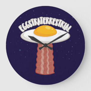 Relógio Grande Eggstraterrestre Com Texto