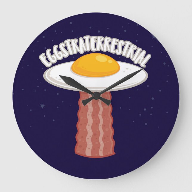 Relógio Grande Eggstraterrestre Com Texto (Frente)