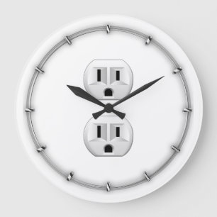 Relógio Grande Electrical Plug Click to Customize Color Decor