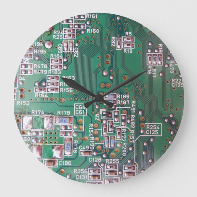 Relógio Grande Electronic Circuit Acrylic Wall Clock (Frente)