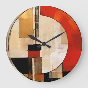 Relógio Grande Elegância Celestial: Exploração de Abstrato em Bei