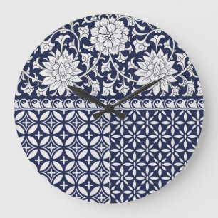 Relógio Grande Elegância Chinesa: Ornamento Sem Costura