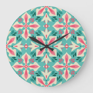 Relógio Grande elegância floral: motif vintage sem costura.