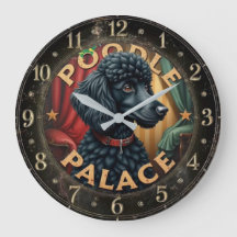 Elegant Black Poodle Dog