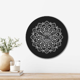 Relógio Grande Elegant Boho Mandala 
