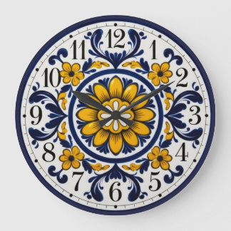 Relógio Grande Elegant Talavera Numbered Clock