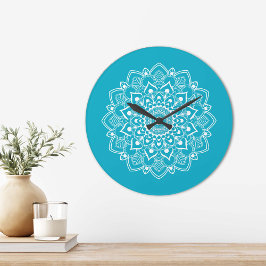 Relógio Grande Elegante Boho Mandala