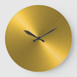 Relógio Grande Elegante Brilho Dourado
