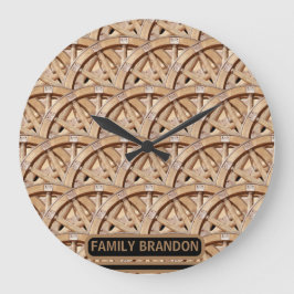 Relógio Grande Elegante Casa de Campo Rústica Nome de Família Ant