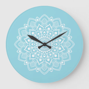 Relógio Grande Elegante Mandala Boho