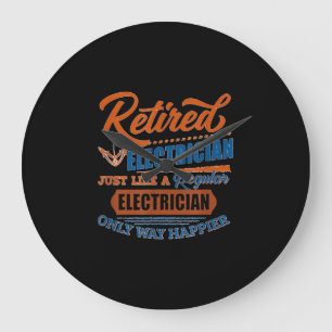Relógio Grande Elétrico aposentado - Presente para eletricista