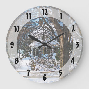 Relógio Grande Em casa depois da tempestade de neve