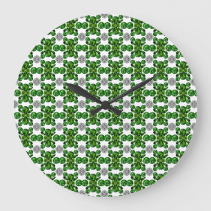Relógio Grande Emerald Diamond Gemstone Art Green