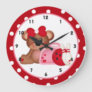 Relógio Grande Empurre-me sobre o Dia de os namorados Wall Clock