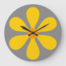 Relógio Grande Energia do ventilador - amarelo