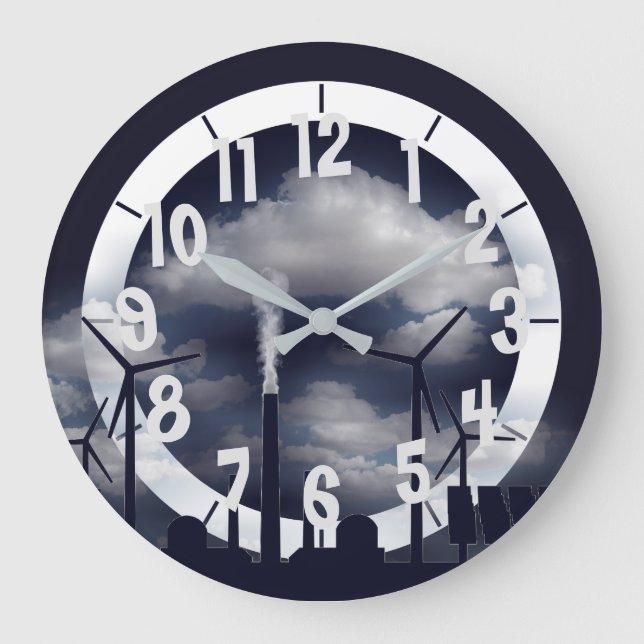 Relógio Grande Energia eólica solar (Frente)