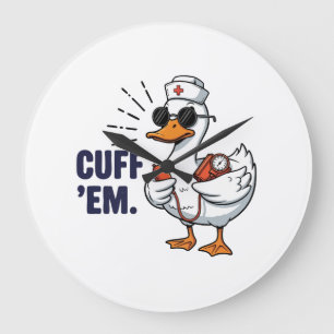 Relógio Grande Enfermeira Ganso 'Cuff 'Em' Divertida Enfermeira G