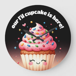 Relógio Grande Enfermeiro de Cupcakes Cute L'il