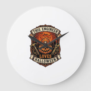 Relógio Grande Engenheiro Ama Abóbora de Halloween Capacete Marte