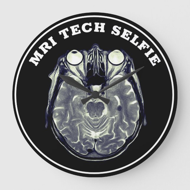 Relógio Grande Engraçado MRI Tech Selfie Xray Large Clock (Frente)