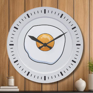 Relógio Grande Engraçado Omelet Brechfast - decoração da cozinha