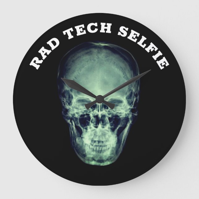 Relógio Grande Engraçado Rad Tech Selfie Xray (Frente)