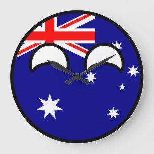 Relógio Grande Engraçado Trending Geeky Austrália Countryball