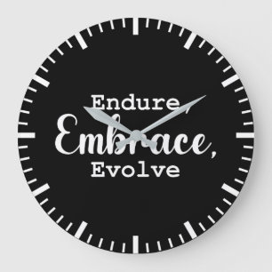 Relógio Grande Entender, Embraçar, Evoluir - Gym, Hustle, Sucesso