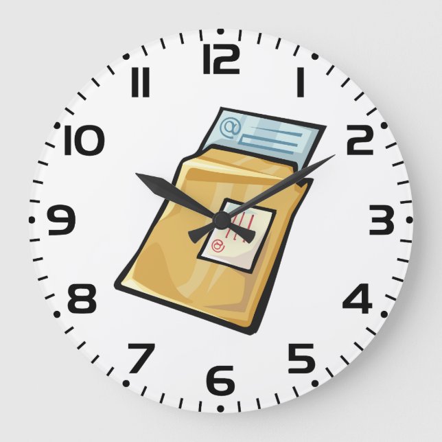 Relógio Grande Envelope de E-mail Digital Mail e Newsletter (Frente)
