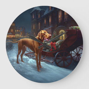 Relógio Grande Época Festiva de Natal do Vizsla