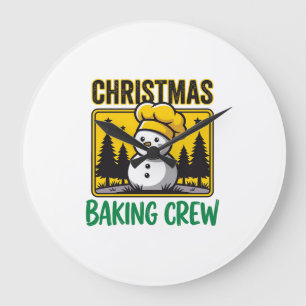 Relógio Grande Equipe de Confeitaria de Natal Boneco de Neve Desi