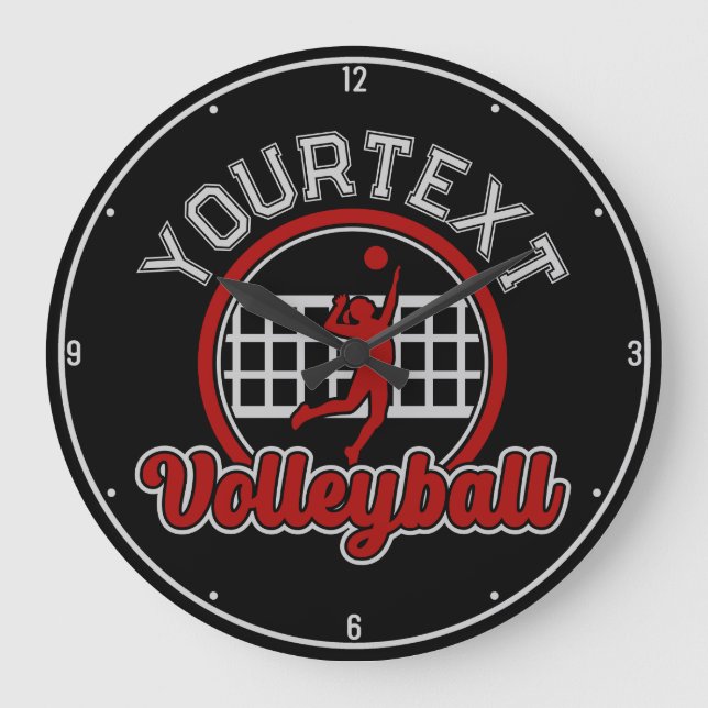 Relógio Grande Equipe de Esportes de Ataque à Bola de Spike de NO (Frente)