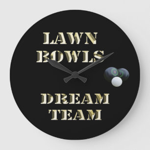 Relógio Grande Equipe de Sonhos de Lawn Bowls
