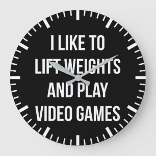 Relógio Grande Erga os pesos e jogue os Videos games - Workout de