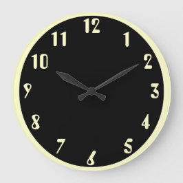 Relógio Grande Esbranquiçado em preto