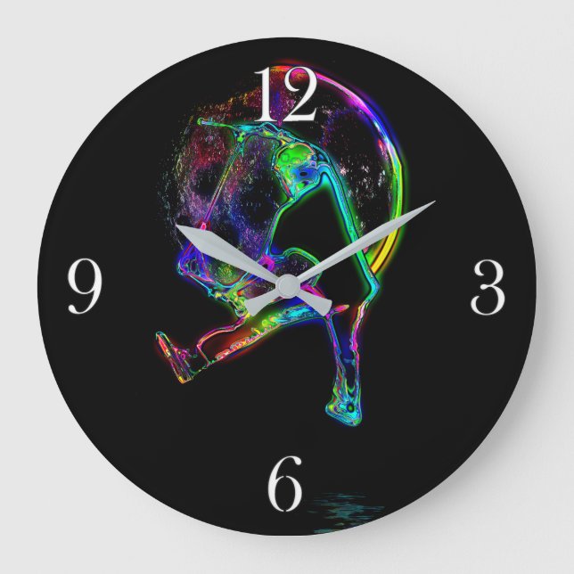 Relógio Grande Escove a lua - Carimbo do Patinete (Frente)