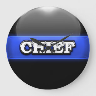 Relógio Grande Escritório da Polícia da Linha Azul-Thin