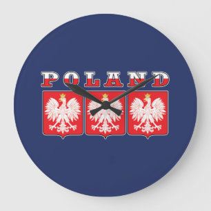 Relógio Grande Escudos de Sinalizador de Águia Polônia