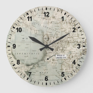 RELÓGIO GRANDE ESPAÇO: LUA MAPA, 1972