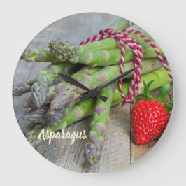 Relógio Grande Espargos Verdes com Morango