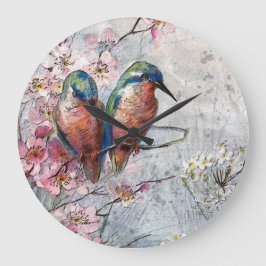 Relógio Grande Esperando Por Um Pássaro Rebelde